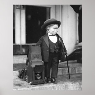 Major Mite, 1922. Oude foto Poster