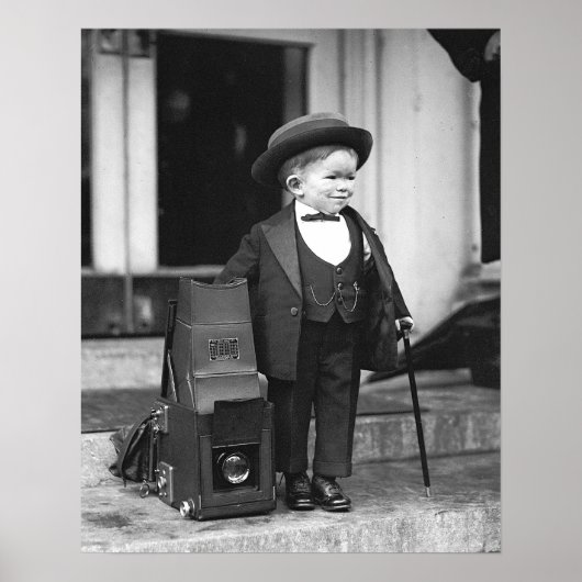 Major Mite, 1922. Oude foto Poster (Voorkant)