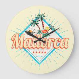 Majorca Balearic Island Retro Parrot Vintage Grote Klok