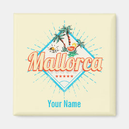 Majorca Balearic Island Retro Parrot Vintage Magneet