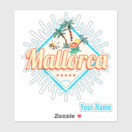 Majorca Balearic Island Retro Parrot Vintage Sticker