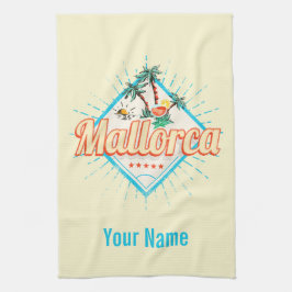Majorca Balearic Island Retro Parrot Vintage Theedoek