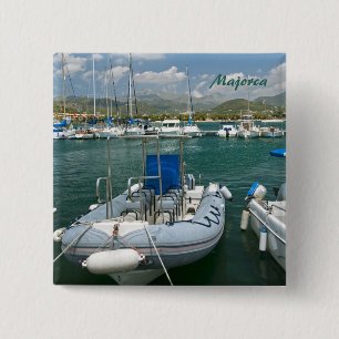 Majorca knoop vierkante button 5,1 cm