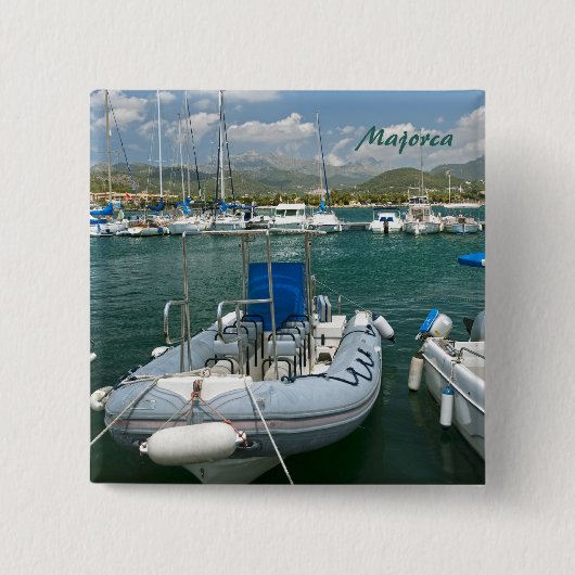 Majorca knoop vierkante button 5,1 cm (Voorkant)
