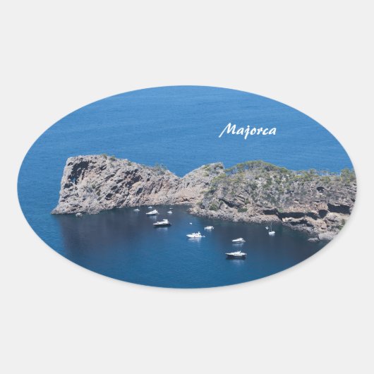 Majorca Ovale Sticker (Voorkant)