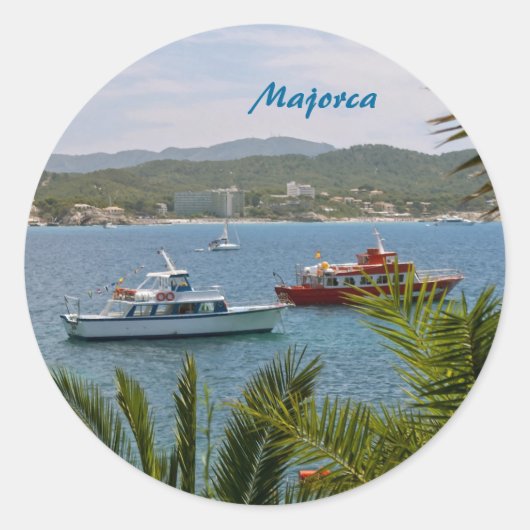 Majorca Ronde Sticker (Voorkant)