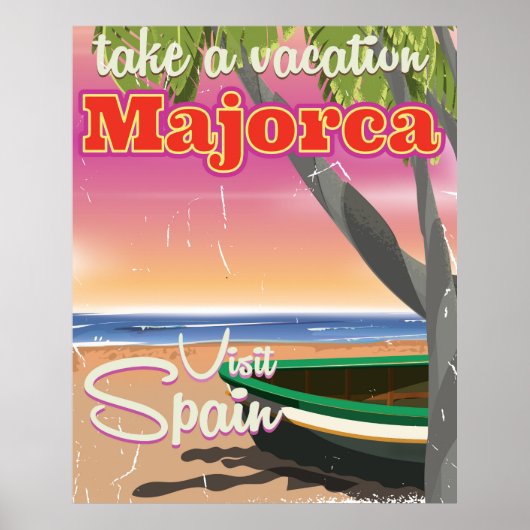Majorca, Spanje Poster strandvakantie (Voorkant)