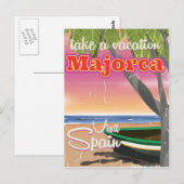 Majorca, Spanje Poster strandvakantie Briefkaart (Voorkant / Achterkant)