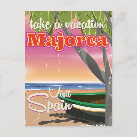 Majorca, Spanje Poster strandvakantie Briefkaart (Voorkant)