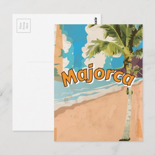 Majorca  vakantie Poster Briefkaart (Voorkant / Achterkant)