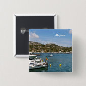 Majorca Vierkante Button 5,1 Cm (Voorkant /achterkant)