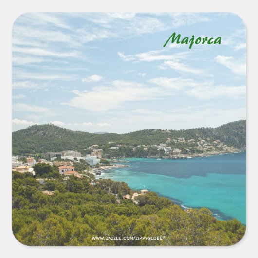 Majorca Vierkante Sticker (Voorkant)