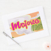 majorca vintage poster . rechthoekige sticker (Envelop)