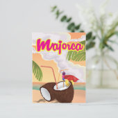 Majorca vintage reisposter. briefkaart (Staand voorkant)