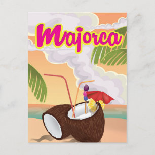 Majorca vintage reisposter. briefkaart