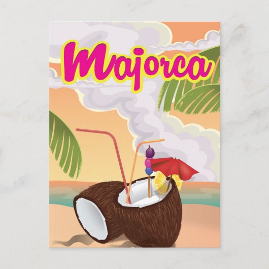 Majorca vintage reisposter. briefkaart (Voorkant)