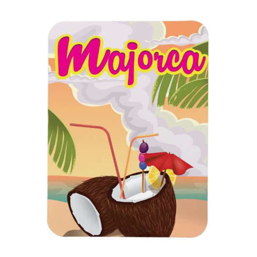 Majorca vintage reisposter. magneet (Verticaal)