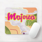 Majorca vintage reisposter. muismat (Met muis)