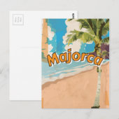 Majorca Vintage vakantieposter Briefkaart (Voorkant / Achterkant)