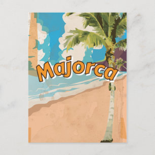 Majorca Vintage vakantieposter Briefkaart