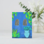 Majorelle Gardens Blue La Jardin Briefkaart (Staand voorkant)