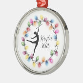 Majorette Baton Twirler Kerstornament Metalen Ornament (Links)