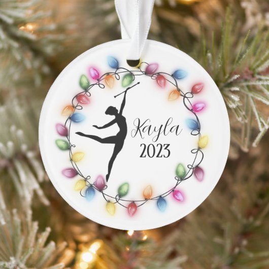 Majorette Baton Twirler Kerstornament Ornament (Boom)