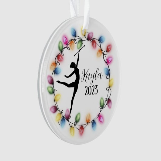Majorette Baton Twirler Kerstornament Ornament (voorkant)