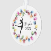 Majorette Baton Twirler Kerstornament Ornament (voorkant)