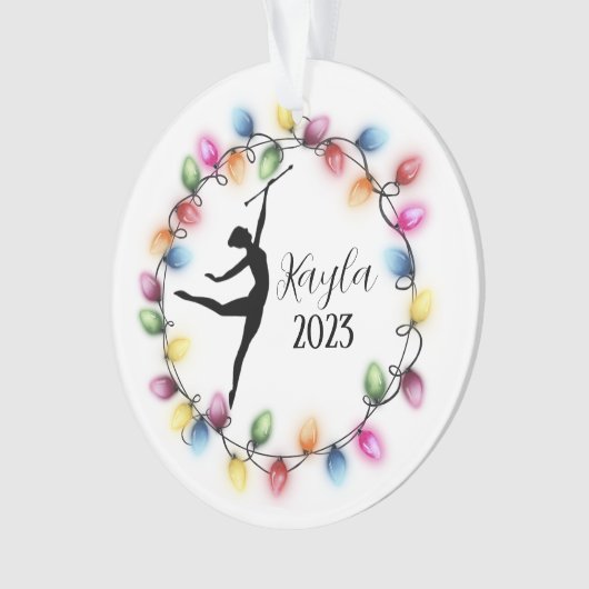 Majorette Baton Twirler Kerstornament Ornament (voorkant)