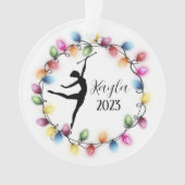 Majorette Baton Twirler Kerstornament Ornament (voorkant)