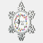 Majorette Baton Twirler Kerstornament Tin Sneeuwvlok Ornament (Rechts)