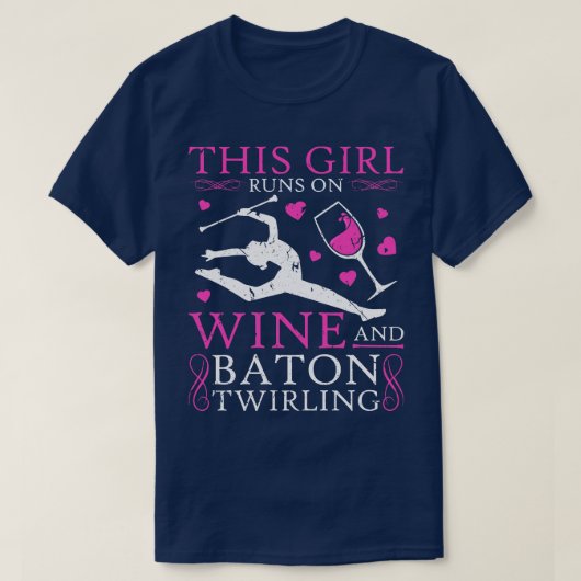 Majorette Baton Vrouwen Baton Twirler T-shirt (Design voorkant)