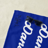 Majorette/Dancer Beach Towel (blauw wit) Strandlaken (In situ)