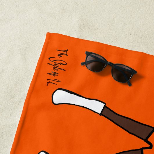 Majorette/Dancer Beach Towel (Oranje wit) Strandlaken (In situ)