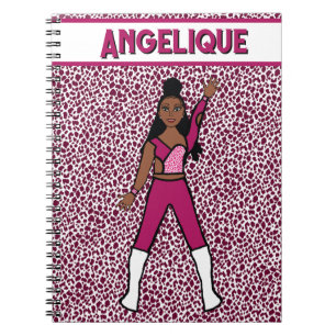 Majorette Dancer Berry Leopard Notitieboek