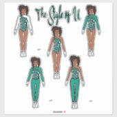 Majorette/Dancer de Snelle Stickers van de Verande (Vel)