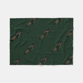 Majorette/Dancer Fleece Blanket Black/Forest (Voorkant (Horizontaal))