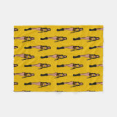 Majorette/Dancer Fleece Blanket Black & Gold (Voorkant (Horizontaal))