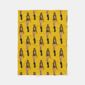 Majorette/Dancer Fleece Blanket Black & Gold (Voorkant)
