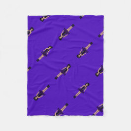 Majorette/Dancer Fleece Blanket Black/Grape Deken