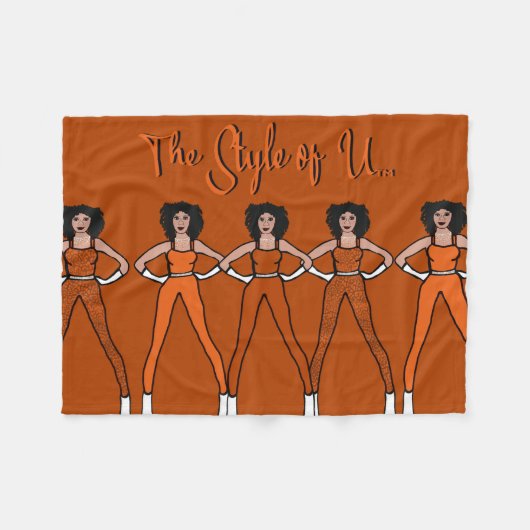 Majorette/Dancer Fleece Blanket Burnt Oranje (Voorkant (Horizontaal))