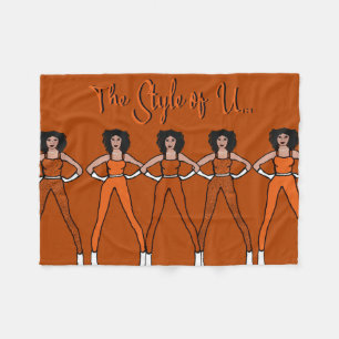 Majorette/Dancer Fleece Blanket Burnt Oranje Deken