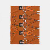 Majorette/Dancer Fleece Blanket Burnt Oranje Deken (Voorkant)