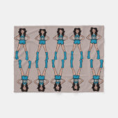 Majorette/Dancer Fleece Blanket Turquoise 2 (Voorkant (Horizontaal))