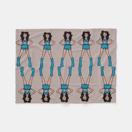 Majorette/Dancer Fleece Blanket Turquoise 2 Deken (Voorkant (Horizontaal))