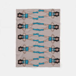 Majorette/Dancer Fleece Blanket Turquoise 2 Deken