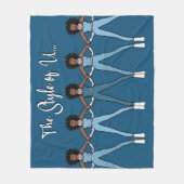 Majorette/ Dancer Fleece Deken Denim 2 (Voorkant)