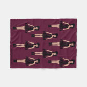 Majorette/ Dancer Fleece Deken Mauve (Voorkant (Horizontaal))