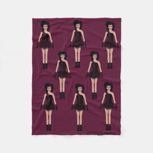 Majorette/ Dancer Fleece Deken Mauve (Voorkant)